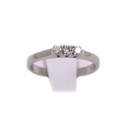 Anello trilogy in oro bianco con brillanti carati totali 0,15