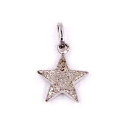 Ciondolo a stella in oro bianco