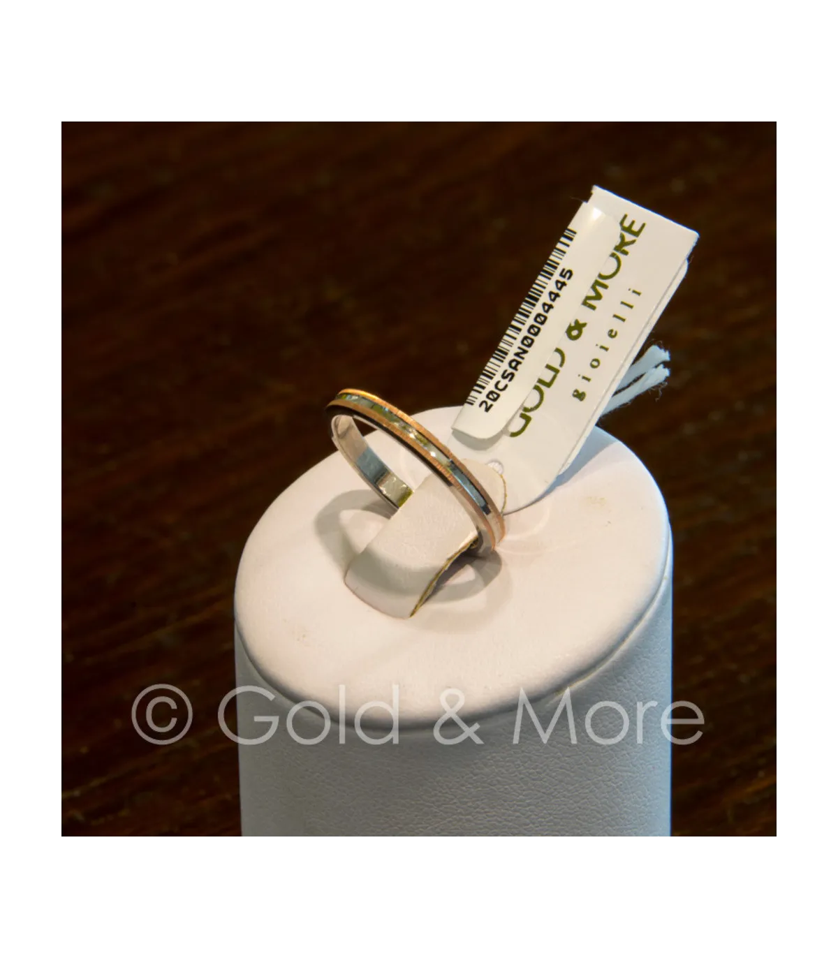 ANELLO ARGENTO FEDE RIGATA E ROSÈ