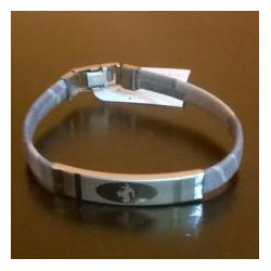 BRACCIALE ACCIAIO MIMETICO TARGHETTA CON QUADRIFOGLIO