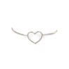 Bracciale rigido in argento con cuore
