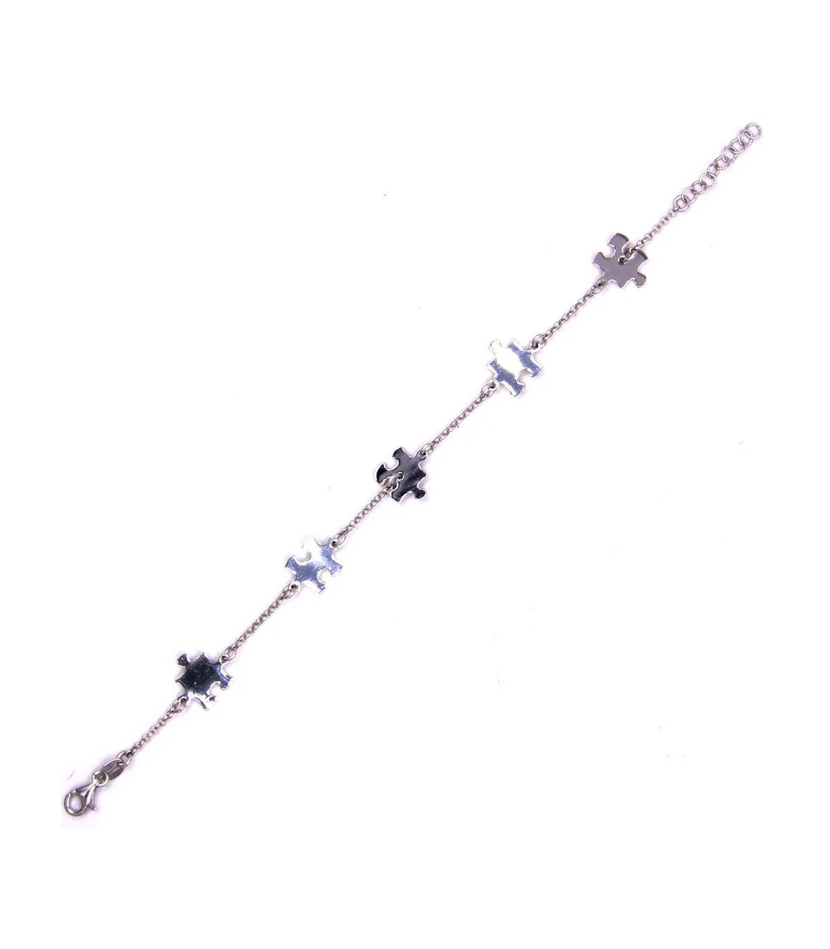 Bracciale in argento con puzzle