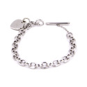 Bracciale a catena in argento con cuore modello tiffany