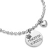 Bracciale in acciaio con frase "Principessa in crescita"