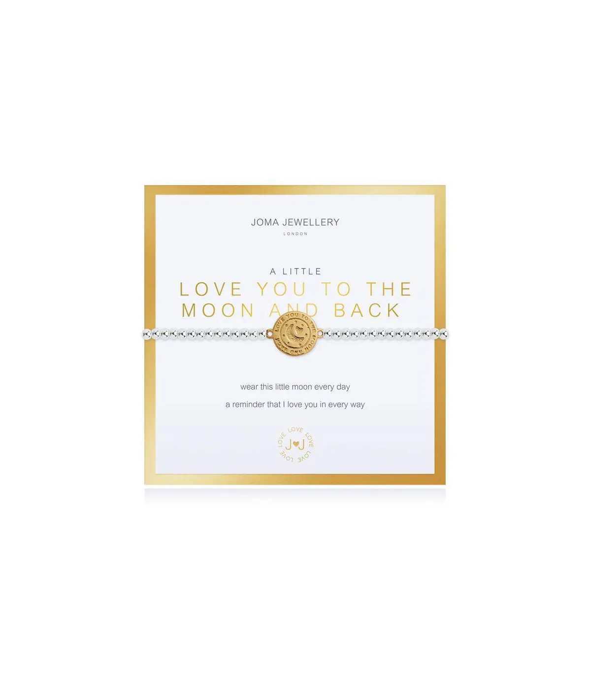 Bracciale elasticizzato Love you to the moon and back