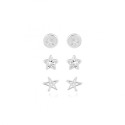 Tris coppia orecchini stelle Occasion Earring Box Super Sister
