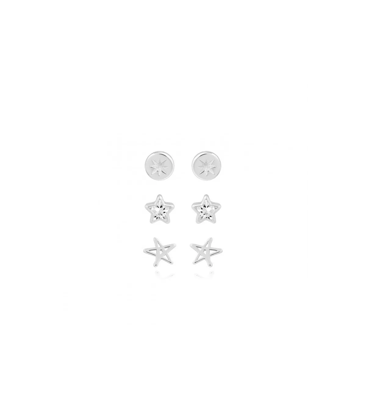 Tris coppia orecchini stelle Occasion Earring Box Super Sister