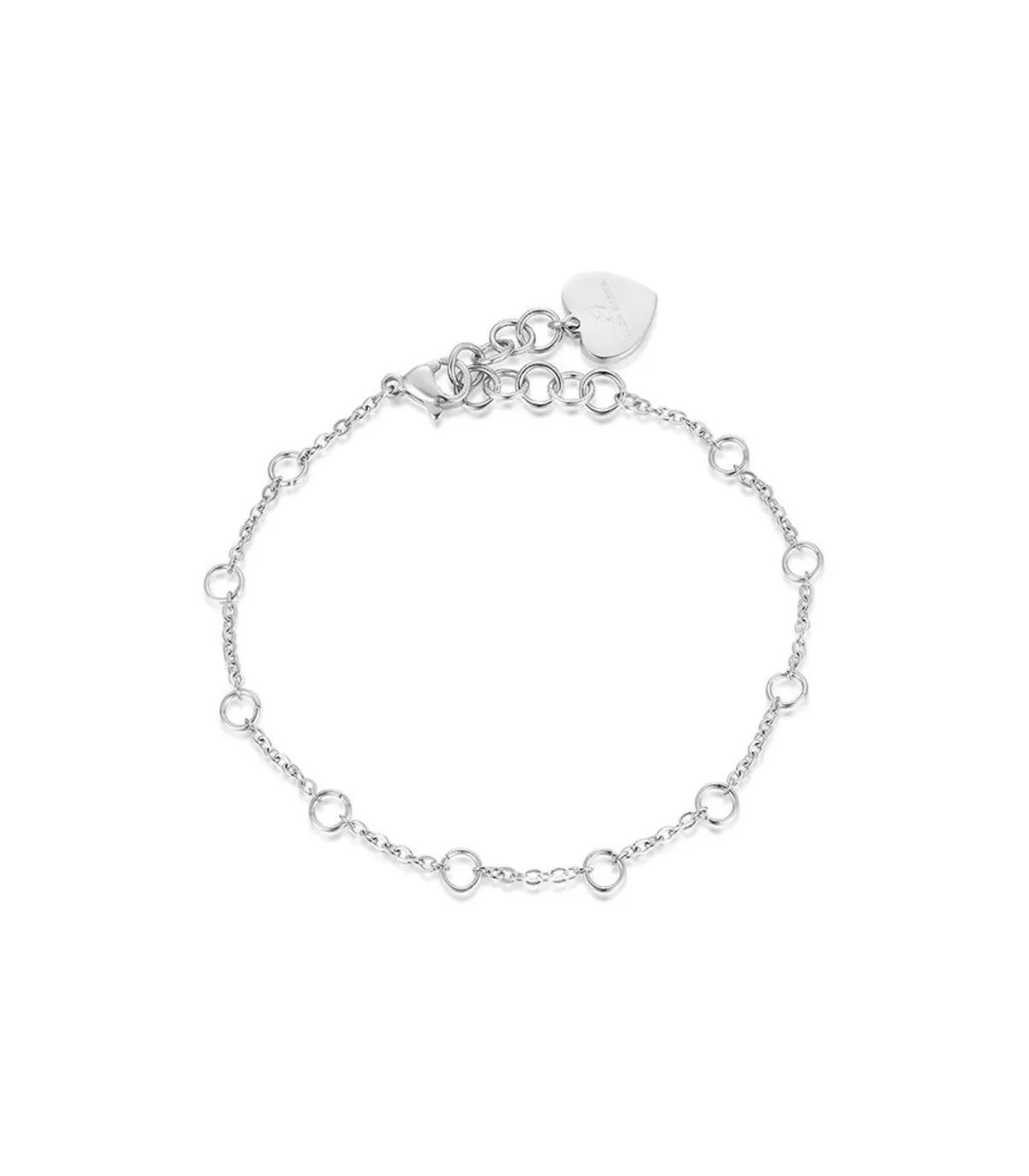 Bracciale in acciaio con anellini