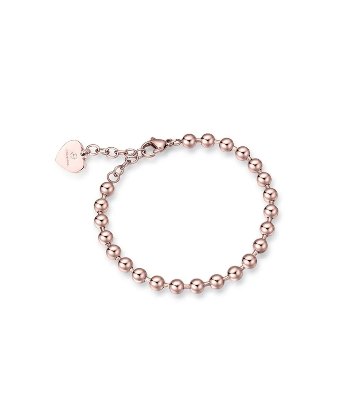 Bracciale in acciaio rosé con sfere da 5mm