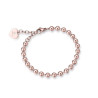 Bracciale in acciaio rosé con sfere da 5mm