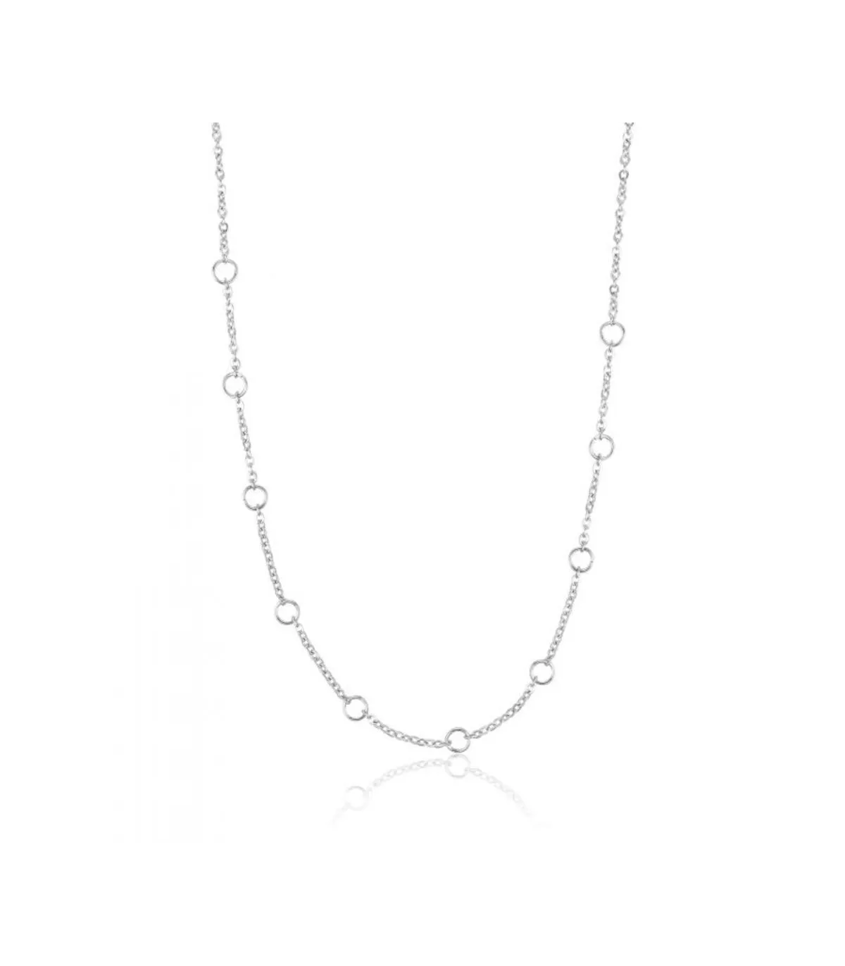 Collana in acciaio con anelli