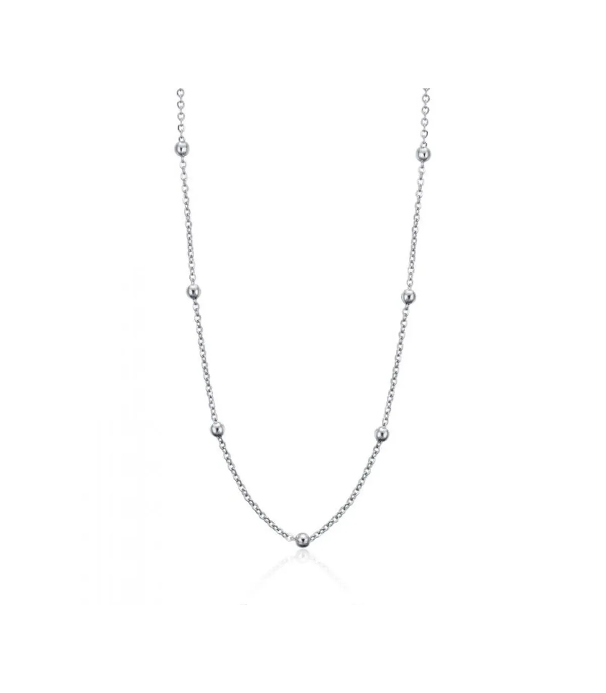 Collana in acciaio per charms con sfere