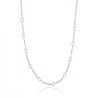 Collana in acciaio rosé con anelli