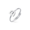Anello in acciaio con lettera D