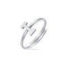 Anello in acciaio con lettera I