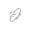 Anello in acciaio con lettera R