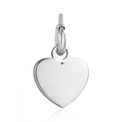 Charm in acciaio a cuore