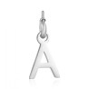 Charm in acciaio lettera A