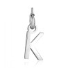 Charm in acciaio lettera K