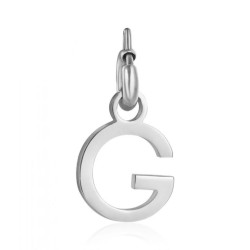 Charm in acciaio lettera G