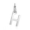 Charm in acciaio lettera H