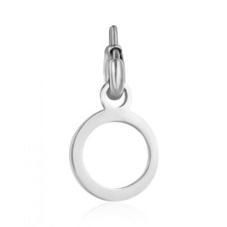 Charm in acciaio lettera O