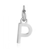 Charm in acciaio lettera P