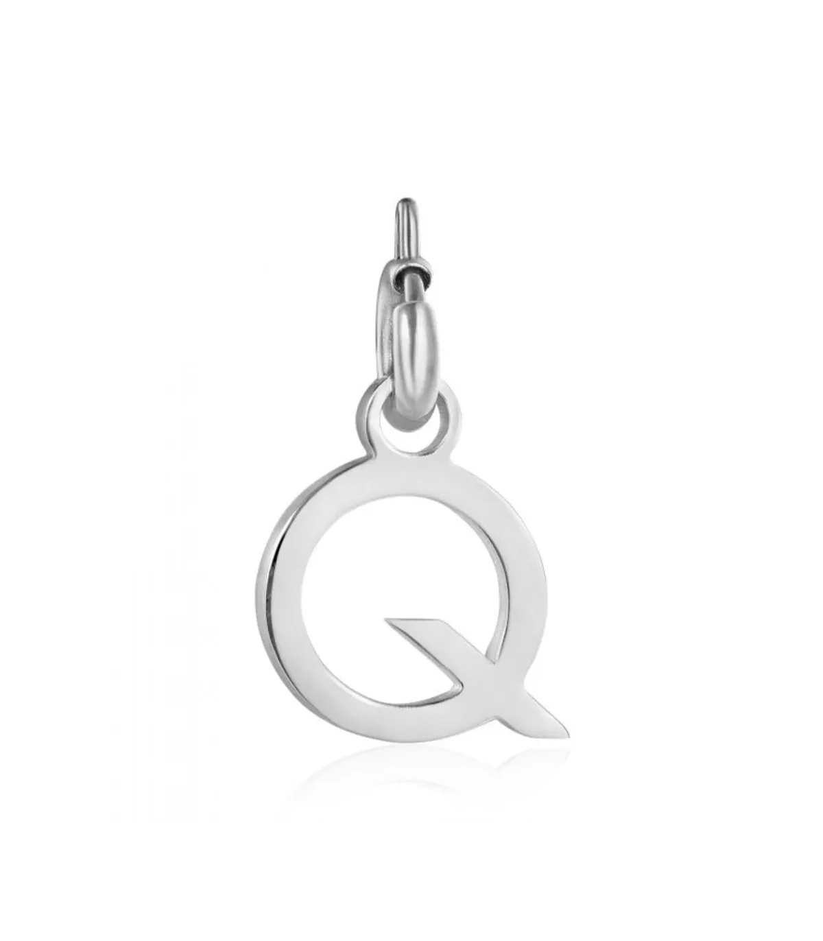 Charm in acciaio lettera Q