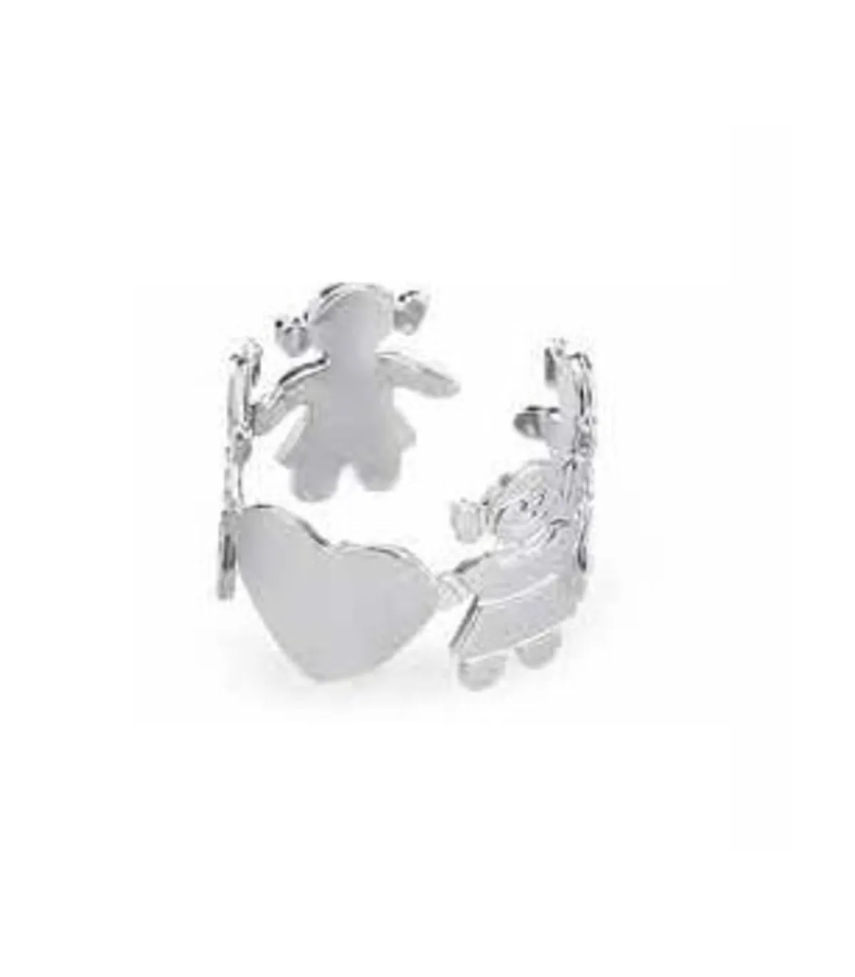 Anello in acciaio con bimbe