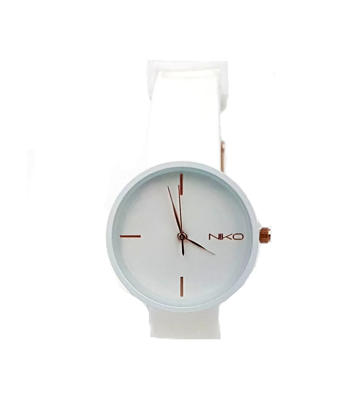 Orologio al quarzo in silicone bianco