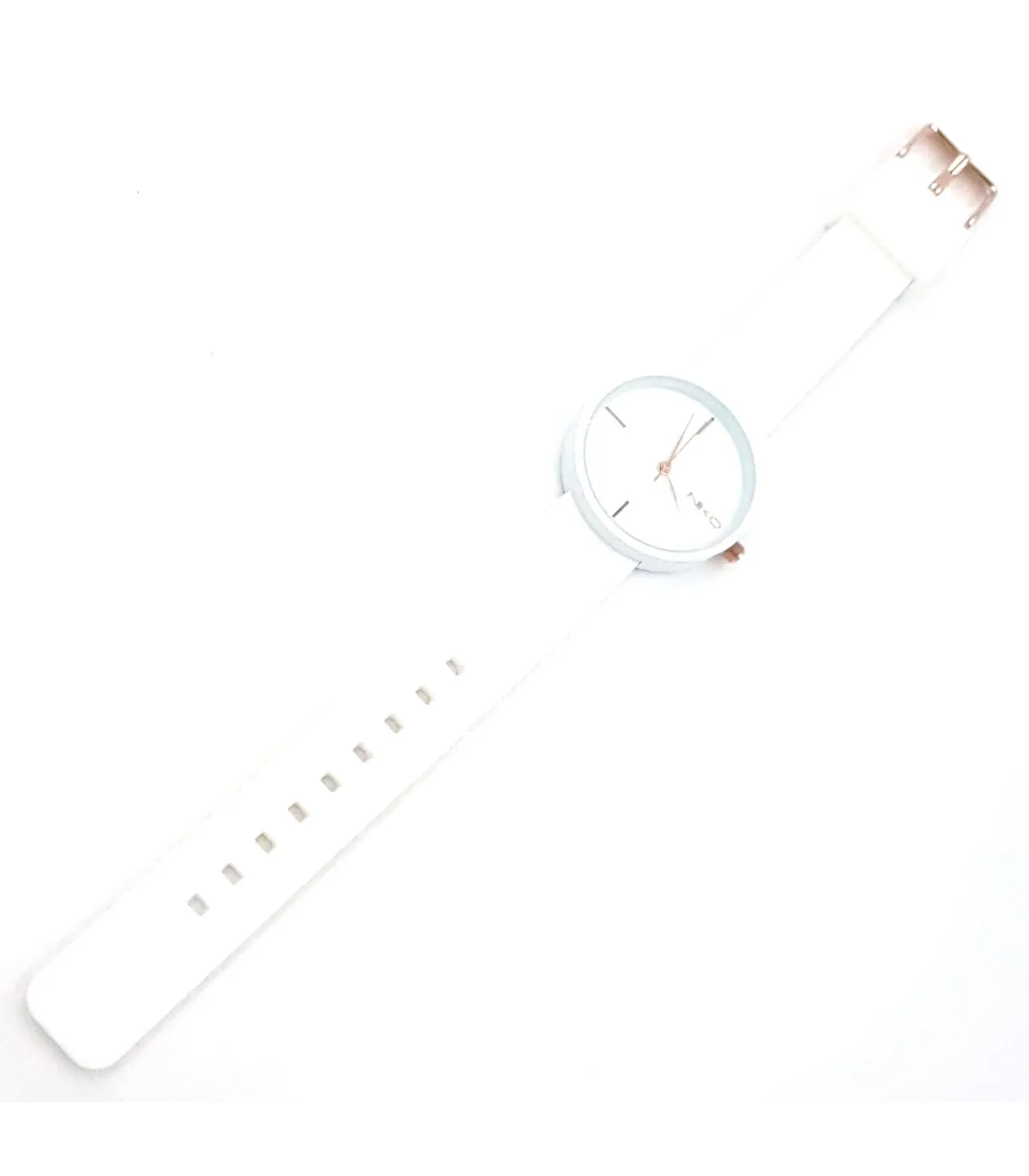 Orologio al quarzo in silicone bianco