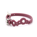 Bracciale in silicone fucsia con farfalla e charm fiore