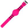 Orologio al quarzo in silicone rosa con borchie collezione REBEL