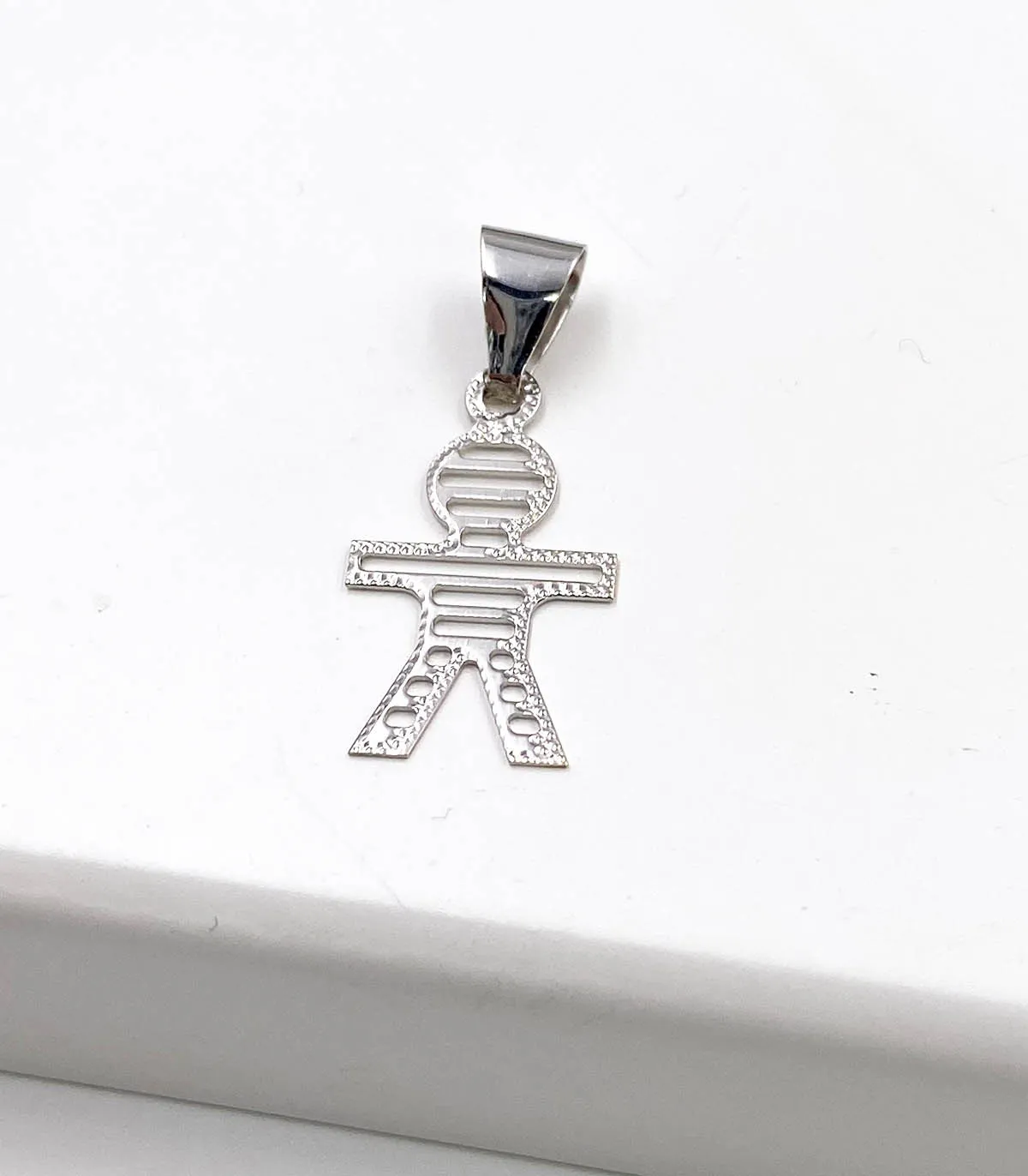 Ciondolo bimbo in oro bianco