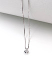 Collana punto luce in oro bianco con brillante da 0,10 carati
