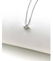 Collana punto luce in oro bianco con brillante da 0,05