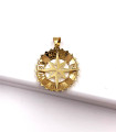 Ciondolo rosa dei venti in oro giallo