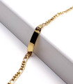 Bracciale in oro giallo con targhetta
