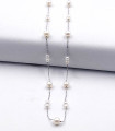 Collana in oro bianco con perle