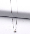 Collana punto luce a cipollina in oro bianco con brillante da 0,05 carati