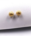 Orecchini sfera in oro giallo satinato