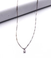 Collana punto luce in oro bianco con brillante da 0,05 carati