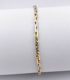 Bracciale da uomo in oro giallo e oro bianco