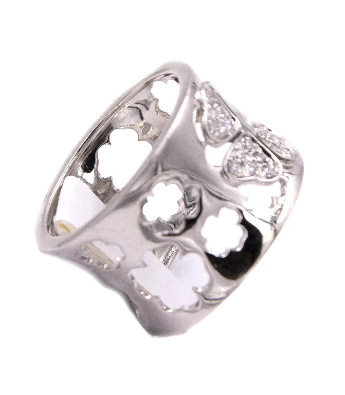 Anello Salvini in oro bianco con brillanti carati totali 0,21