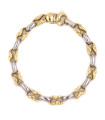Bracciale in oro giallo e oro bianco