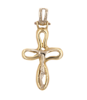 Ciondolo croce in oro giallo