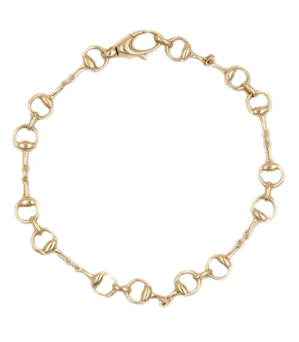 Bracciale in oro giallo con staffe modello Gucci