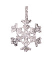 Ciondolo fiocco di neve in oro bianco con brillante da 0,01 carati