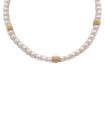 Collana di perle con sfere in oro giallo satinato