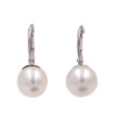 Orecchini pendenti in oro bianco con perla
